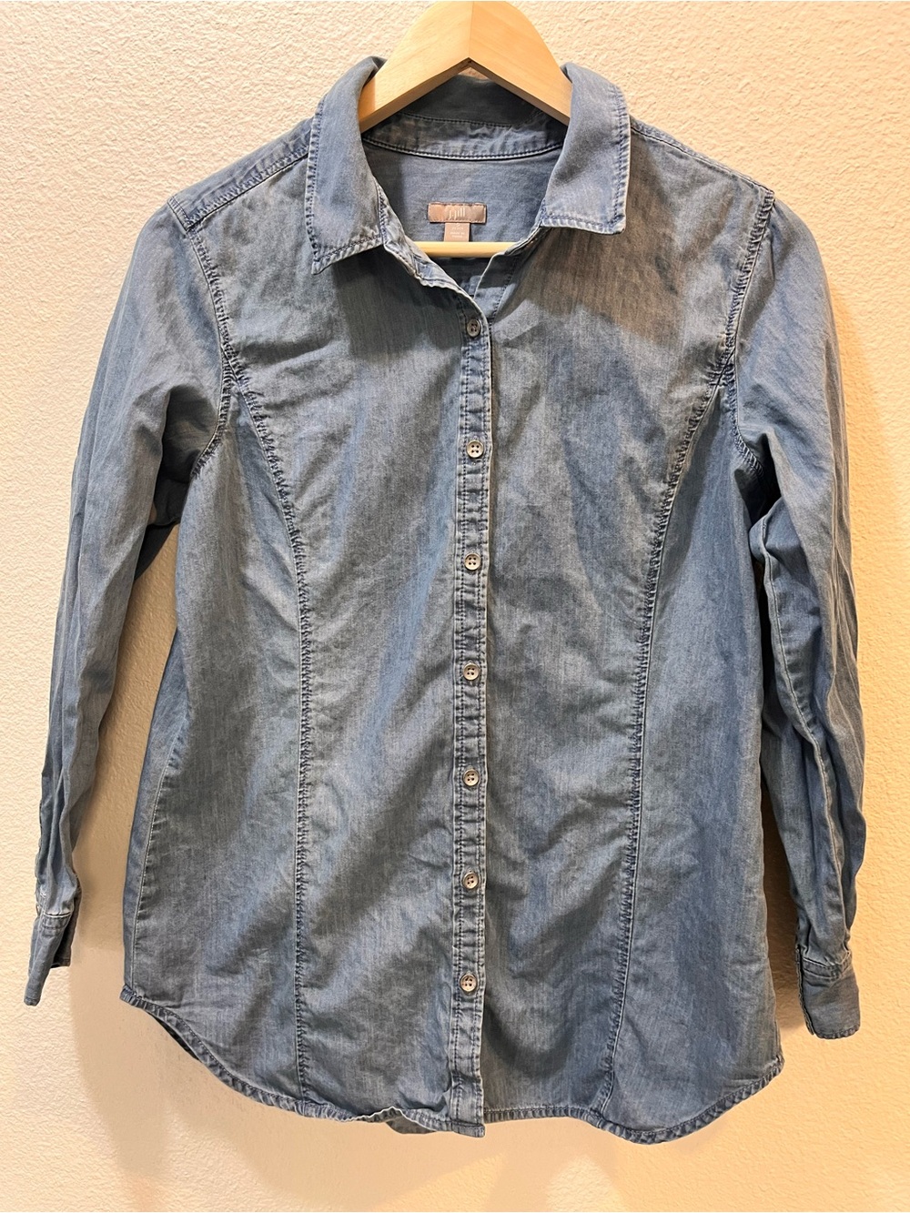 J. Jill Light Blue Denim Button-Front Shirt